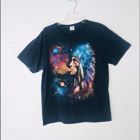 Vintage Native American Face Oversize Graphic Tee - Picture 3 of 6